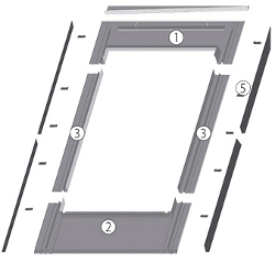 Elementi del raccordo EZV-F per le coperture del tetto piatte